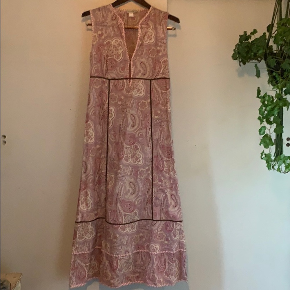 Henry Collins cotton paisley dress. Sz 40 European